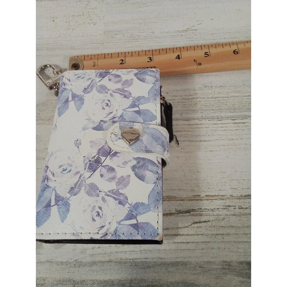 Betsey Johnson Purple White floral Mini Wallet